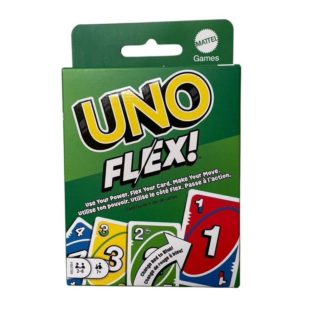 UNO Flex! Card Game Use Your Power Flex Your Card Make Your Move! Mattel Age 7+